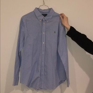 Ralph Lauren Boys XL (18-20) Blue Dress Shirt
